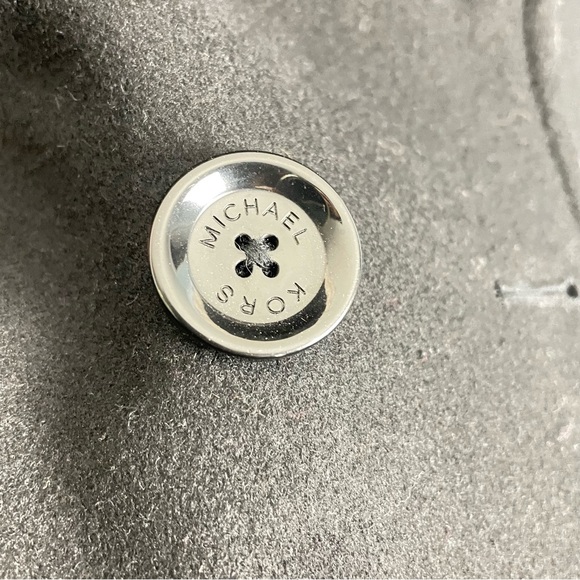 MICHAEL Michael Kors Black Wool Blend Pea Coat | Small Double-Breasted Pockets - Picture 3 of 9